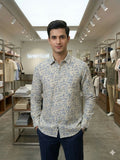 LINEN CLUB PRINTED SHIRT