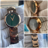 Movado Museum Classic Rose Gold-Tone Green Dial ladies Watch
