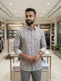 LINEN CLUB PRINTED SHIRT
