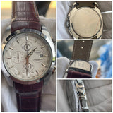 Tissot Couturier Quartz Chronograph leather strap watch