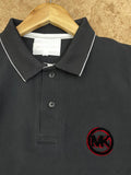 M-K EMBROIDERED CIRCLE LOGO PIQUE POLO T-SHIRT