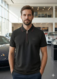 BSS PORCHE EDT ZIP POLO T-SHIRT