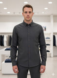 SELCTD HOME Dark Gray/Charcoal Button-Down Shirt