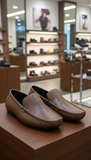 PELE WANCH Textured Tan/Brown Leather Driving Loafers