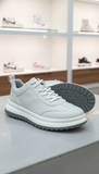 Clean & Modern: Light Grey Casual with Chunky Sole Sneakers