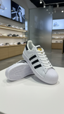 ADS SUPERSTAR Classic Shell-Toe - White Leather with Black Stripes Sneakers