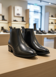 TED BAKER  Midnight Sleek: Polished Pointed-Toe Ankle Boots