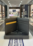 Michael Kors Men’s Slim Card Case – Signature Logo Print with Money Clip wallet