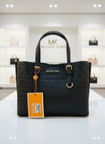 MK Signature Black Embossed Tote  BAG